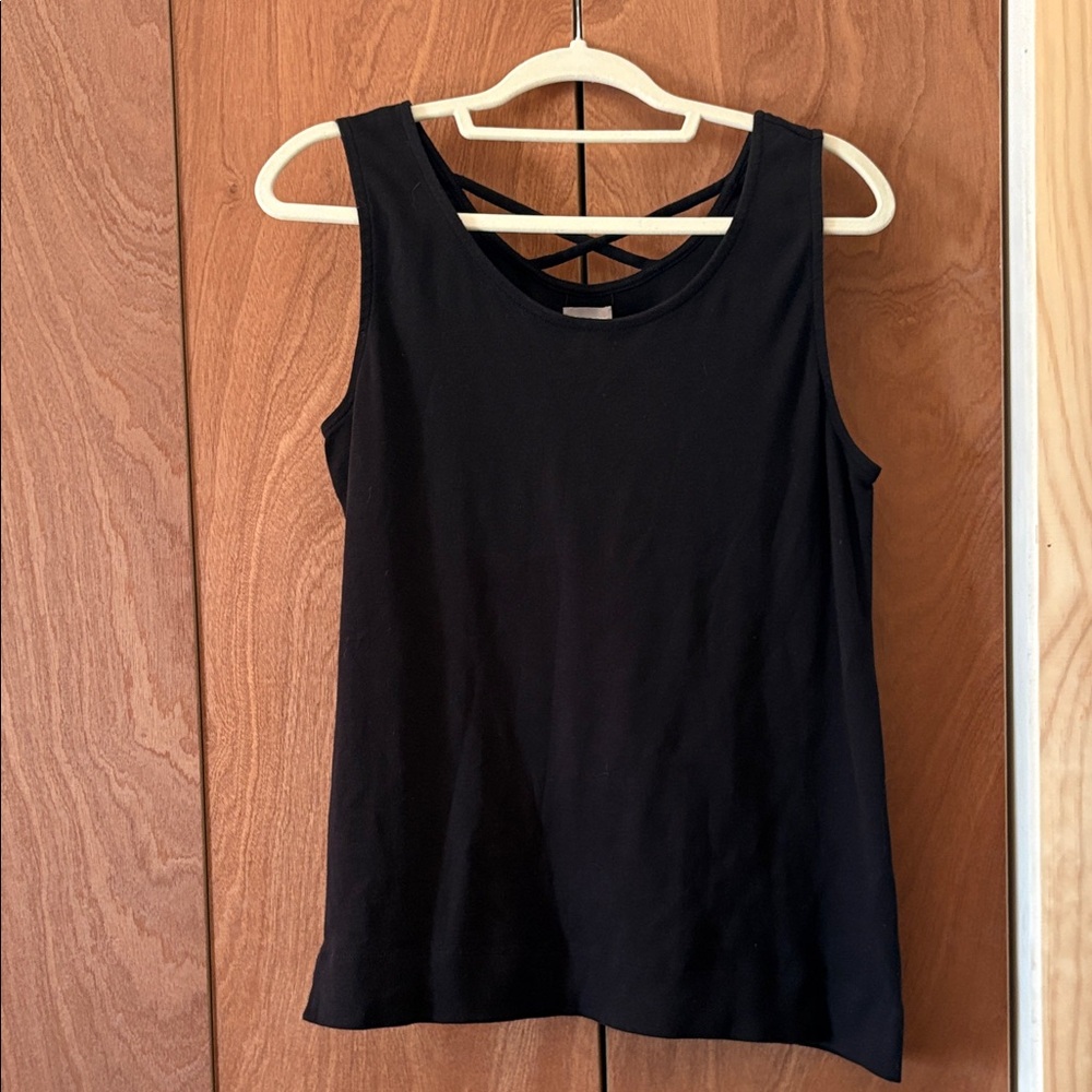 Chico's Black Sleeveless Tank Top Chicos size 2